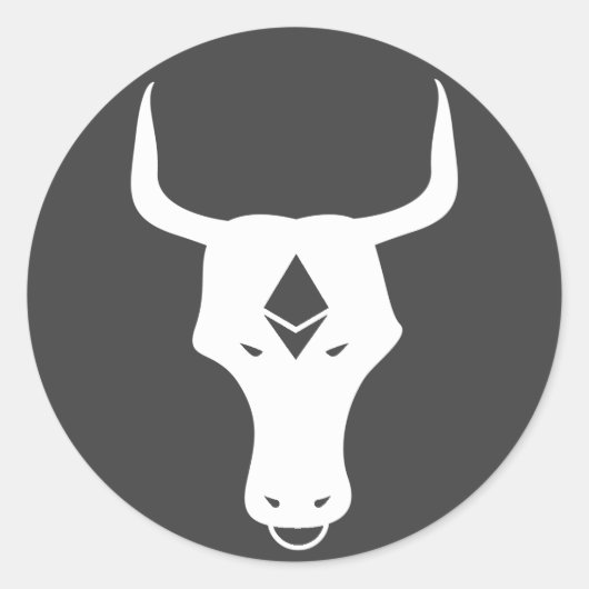 Sticker Rond Ethereum Bull (Devant)