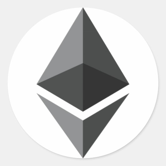 Sticker Rond Ethereum - Cryptomonnaie Super PAC (Devant)