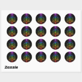 STICKER ROND ETHÉRIQUE AURA CHAKRA (Feuille)