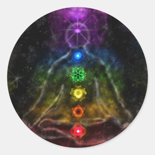 STICKER ROND ETHÉRIQUE AURA CHAKRA (Devant)