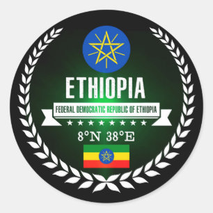 Sticker Rond Éthiopie