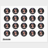 Sticker Rond Ethnic Anime Girl Personnalisé (Feuille)