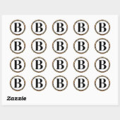 Sticker Rond Étincelle Glam Or Léopard Noir Cheetah Imprimer (Feuille)