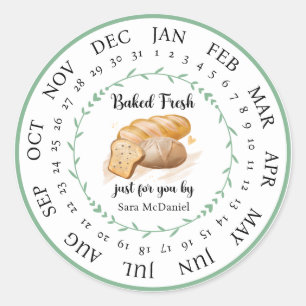Sticker Rond Étiquetage Personnalisable Cuit Frais Juste Pour V
