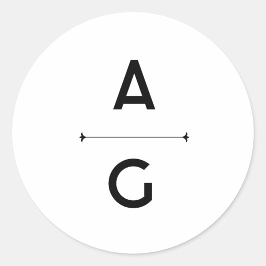 Sticker Rond Etiquette autocollante pour marige "Lettrus" (Devant)