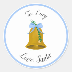 Sticker Rond Étiquette-cadeau personnalisée pour les cloches et