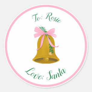 Sticker Rond Étiquette-cadeau personnalisée pour les cloches et