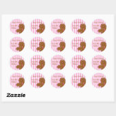 Sticker Rond Étiquette-cadeau personnalisée pour pain d'épice e (Feuille)