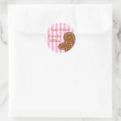 Sticker Rond Étiquette-cadeau personnalisée pour pain d'épice e (Sac)