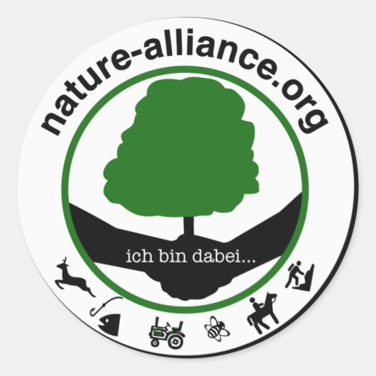 Sticker Rond Etiquette Nature alliance (Devant)