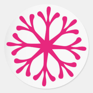 Sticker Rond Étiquettes/autocollants de vacances flocon de neig