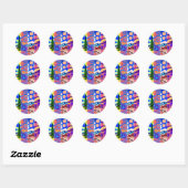 Sticker Rond étoile (Feuille)