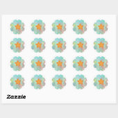 Sticker Rond Étoile (Feuille)