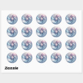 Sticker Rond Étoile autocollante (Feuille)