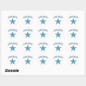 Sticker Rond étoile baraque (Feuille)