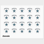 Sticker Rond étoile baraque (Feuille)