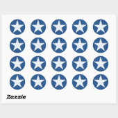 Sticker Rond étoile blanche (Feuille)