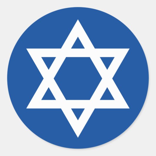 Sticker Rond Étoile blanche de David Navy Bleu (Devant)