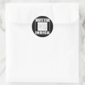 STICKER ROND ÉTOILE BLANCHE INDICA (Sac)
