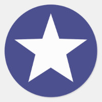 Étoile blanche patriotique en bleu