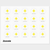 Sticker Rond Étoile brillante (Feuille)