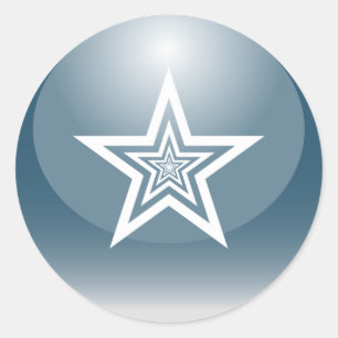 Sticker Rond Étoile brillante patriotique