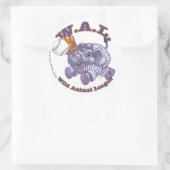 Sticker Rond Étoile de baseball éléphant (Sac)