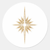 Sticker Rond Étoile de Bethléem Nativité Élégant Noël (Devant)