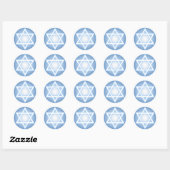 Sticker Rond Étoile de David (Feuille)