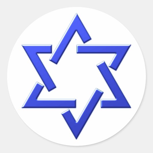 Sticker Rond Étoile de David (Devant)