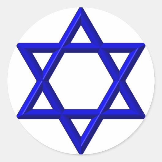 Sticker Rond Étoile de David (Devant)