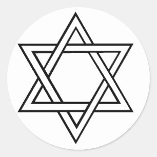 Sticker Rond Étoile de David