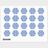 Sticker Rond Étoile de David (Feuille)