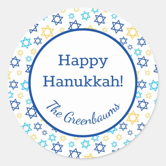 Sticker Rond Étoile de David (Devant)