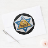Sticker Rond Etoile de David Star de Remphan Etoile juive (Enveloppe)