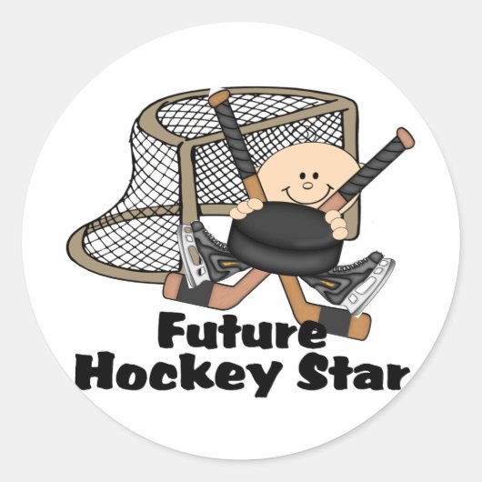 Sticker Rond Étoile de hockey (Devant)