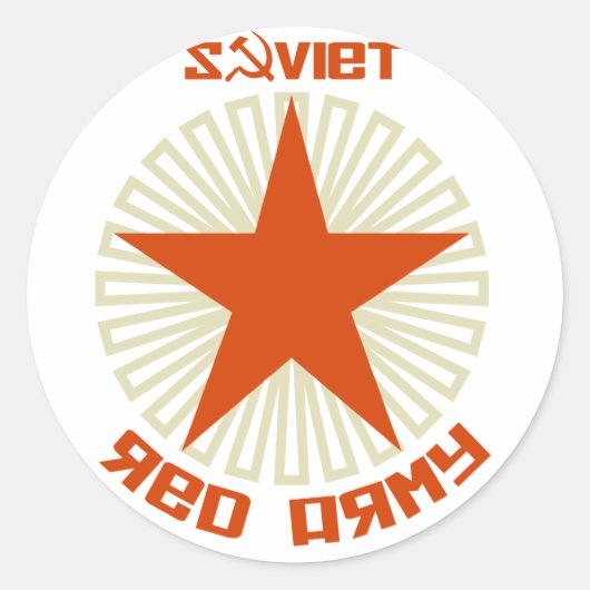 Sticker Rond Étoile de l'Armée rouge soviétique (Devant)