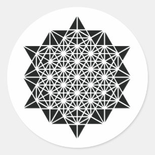 Sticker Rond Étoile de l'espace de création Mandala