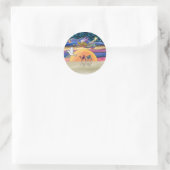 Sticker Rond Étoile de Noël (Sac)