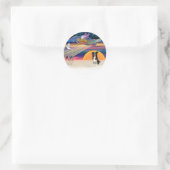 Sticker Rond Étoile de Noël - Border Collie 4 (Sac)