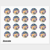 Sticker Rond Étoile de Noël - Cochon d'Inde 2 (Feuille)