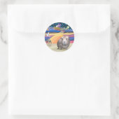 Sticker Rond Étoile de Noël - Cochon d'Inde 2 (Sac)