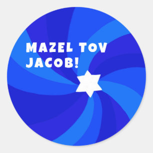Sticker Rond Étoile de tournage moderne de David MAZEL TOV CUST