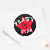 Sticker Rond Étoile de trait (Enveloppe)