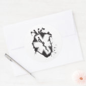 Sticker Rond étoile de vie coeur anatomique (Enveloppe)