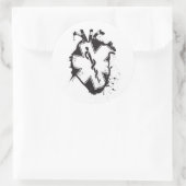 Sticker Rond étoile de vie coeur anatomique (Sac)