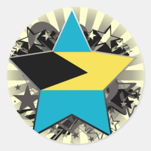 Sticker Rond Étoile des Bahamas