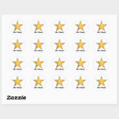 Sticker Rond Étoile d'Or Félicitations (Feuille)