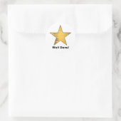 Sticker Rond Étoile d'Or Félicitations (Sac)