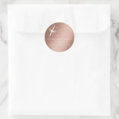 Sticker Rond Étoile d'or rose (Sac)